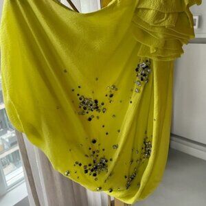 Robert Rodriguez Asymmetrical Neon Yellow Top